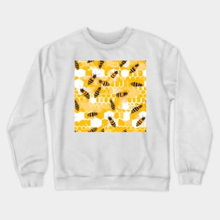 Honeycomb and Bee Pattern 15 Crewneck Sweatshirt